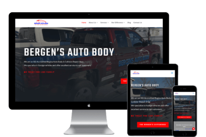 Bergens Autobody Website Design